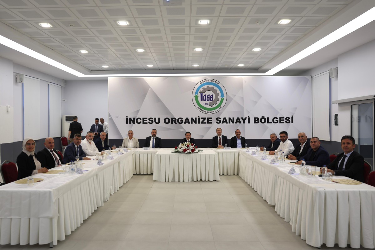 İncesu OSB Müteşebbis Teşekkül Heyeti, Vali Çiçek başkanlığında toplandı
